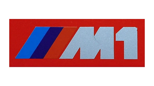 BMW M logo 1978 on the rear of the BMW M1