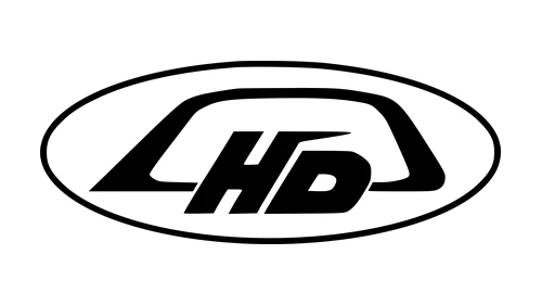 Hyundai logo from the 1970s: HD in an oval
