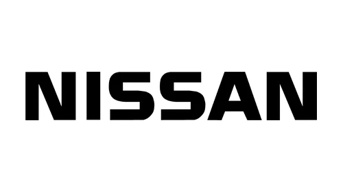 Plain black NISSAN wordmark with no circle, bar or frame