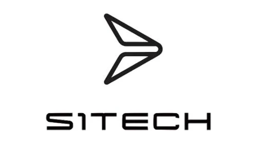 SiTech logo 2018 black wing and arrow mark with S1TECH wordmark