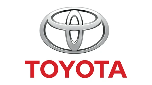 Toyota car logo: 3D silver emblem of the 2000s